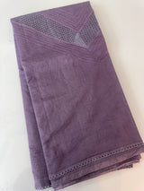 Supernet saree with crochet work and lace border MCJ5433 (V shape Crochet)