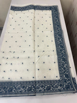 NetKota saree with chikankari machine embroidery - MS14622