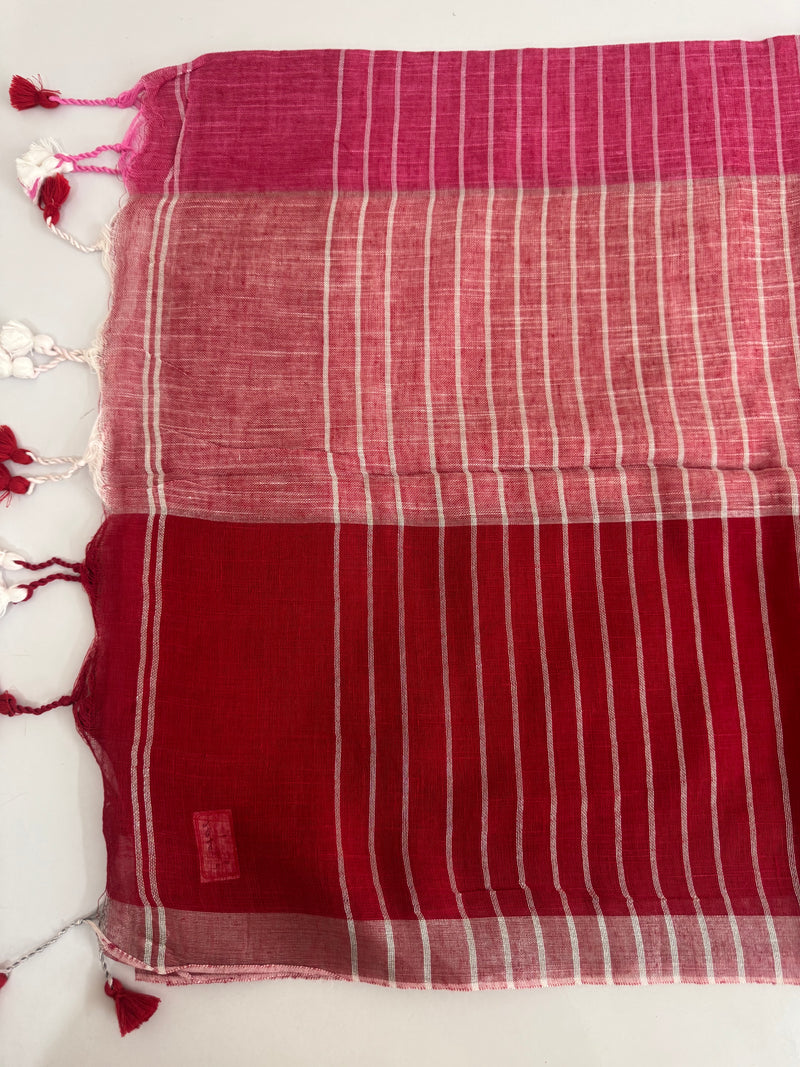 Checks semi Linen Saree MS8654