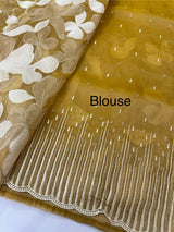 Organza saree with thread work- MC318