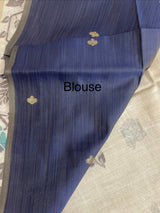 Jamdani silk Cotton Saree with blouse MS12552