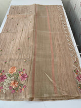 Soft Tissue kota embroidery saree MSK4660 DustyPink