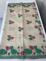 Jamdani silk Cotton Saree with lotus motifs  MSJ790 (2)