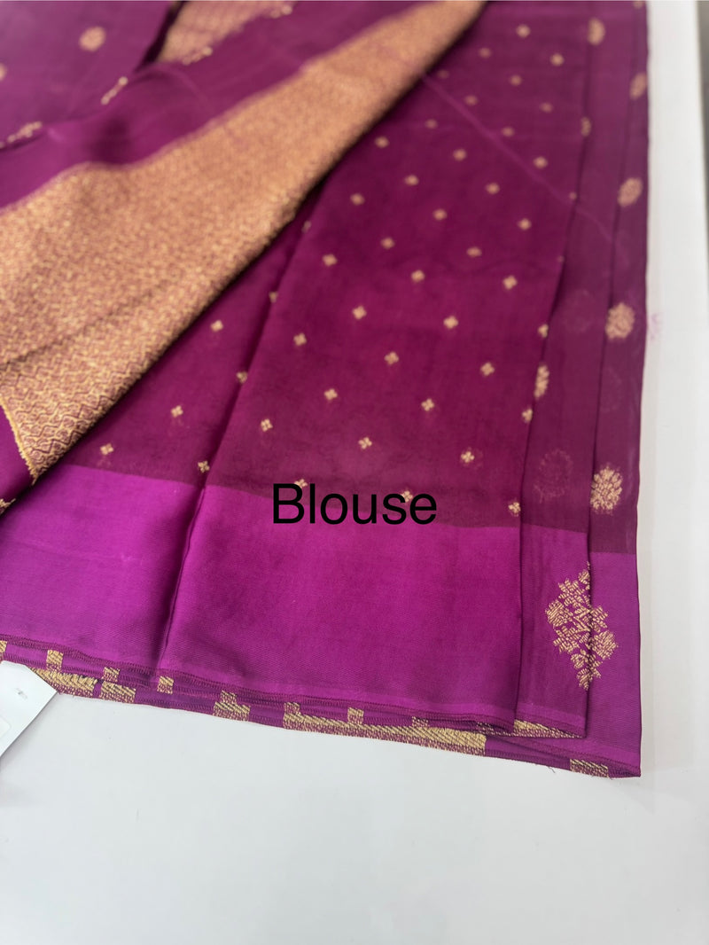Pure Banarasi Tussar Georgette Saree  - MS44376