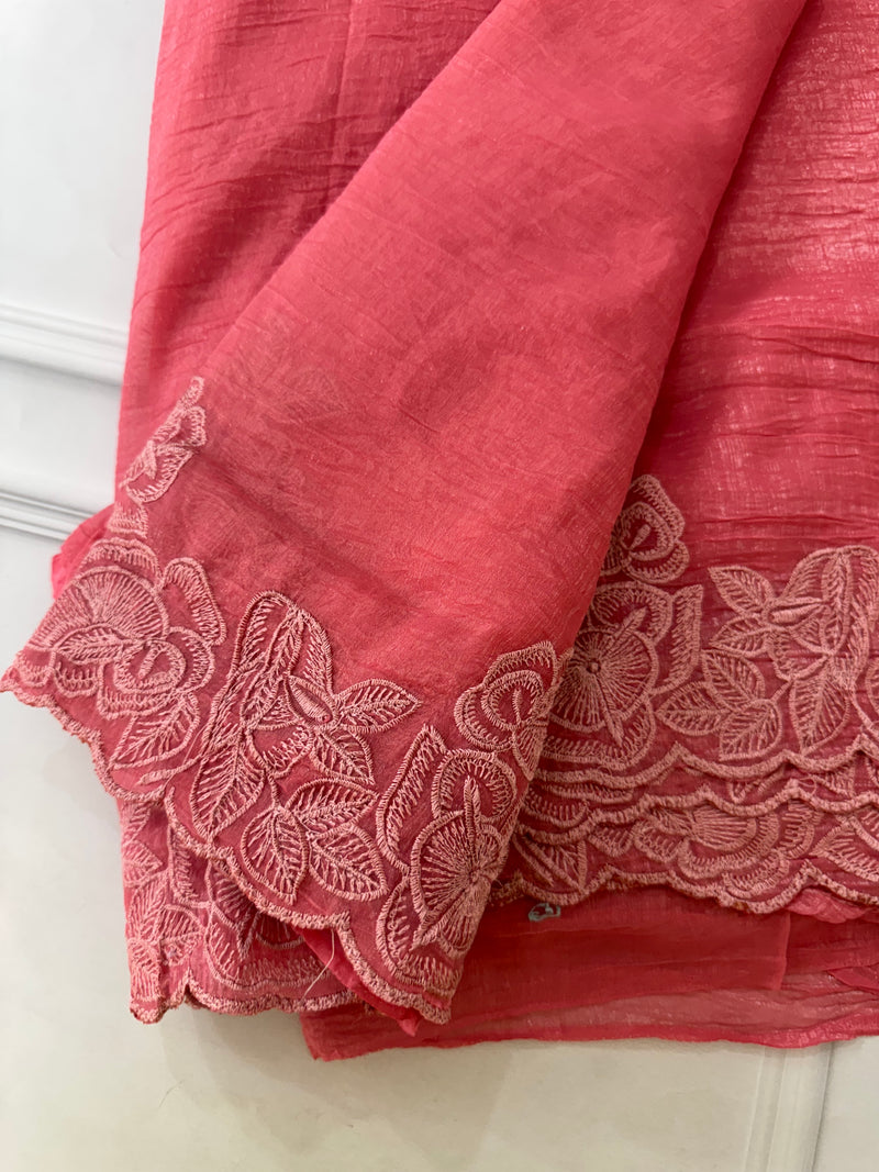 Designer crush jimmi choo saree SRVNNEE3 HotPeachPink