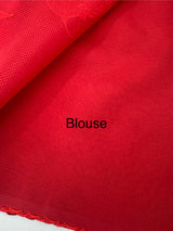 Premium Moonga Kota checks saree with embriodery borders MSH122 - Red