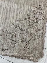 Cutwork Semi silk saree MSR908- DuskyBrown