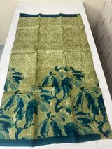 Pure printed tussar silk saree with blouse- MTSB7