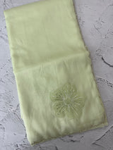 Handworked Crush Organza saree with applique work MBS676 PastelPista