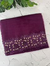 Organza saree with embroidery borders - MSH907