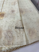 Premium Organza saree with thread work - MMG123