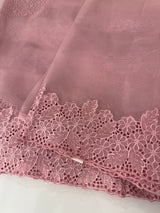 Cutwork Kora Organza saree with full cutwork blouse-  MS14154 PastelPink