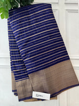 Semi banarasi Georgette saree - SYACNNR DarkBlue