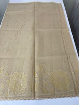Moonga checks Applique work saree  MSM876