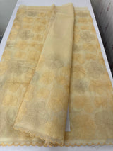 Viscose organza saree with thread work - MSH925 PastelYellow