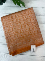 Banarasi semi katan saree in silver zari- MS14667