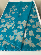 Semi organza saree with tissue applqiue work - MSH931
