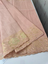 Soft kota silk saree with applique work MS85432
