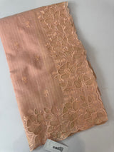 Soft kota silk saree with applique work MS85432 Peach