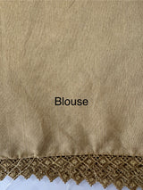 Art silk saree with embroidery- MS1090 Chiku