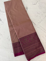 Checks Semi kanchi silk saree with blouse MBS7859