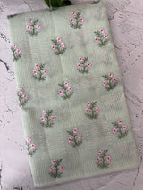 Netkota embriodery saree MS1496 Pastel MintGreen