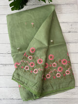 Soft kota checks saree with embroidery - SVPSNM m