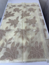 Soft organza saree with tissue appliqué work - MSH916 Ivory