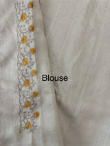 Soft crepe tussar silk saree with embroidery and cutwork MSH207
