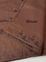 Cutwork Blended tussar saree with thread work MTS9078