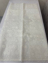 Organza saree with appliqué work - MSH192(4) White