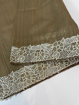 Cutwork Semi tussar saree MTSS879 Mocha Brown
