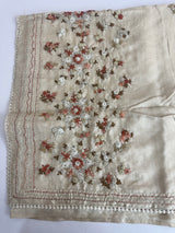 Kanta Handstitched Blended tussar silk saree MS90543