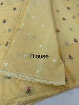 NetKota saree with embroidery MSN765 Yellow