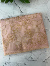 Semi organza saree with thread work - MSH910 PeachPink