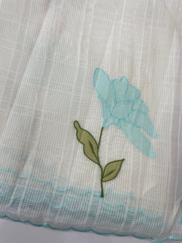 Kota silk cotton saree with applique work MS81789