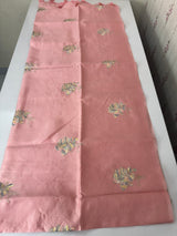 Tussar finish soft silk saree with thread embroidery MTS568 PeachPink