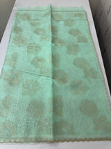 Viscose organza saree with thread work - MSH925 PastelAqua