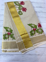 Kerala printed tissue saree