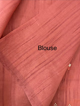 Cutwork Semi tussar saree MTSS674 Dark peach