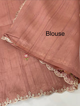 Cutwork Semi tussar saree MTSS680