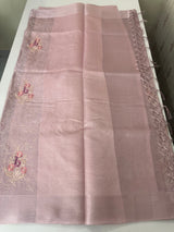 Tissue silk saree with embroidery MSH240