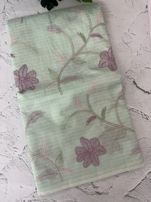 Netkota embriodery saree MS1496 Pastel MintGreen