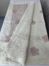 Soft Kota Chanderi saree with applique work MCH689