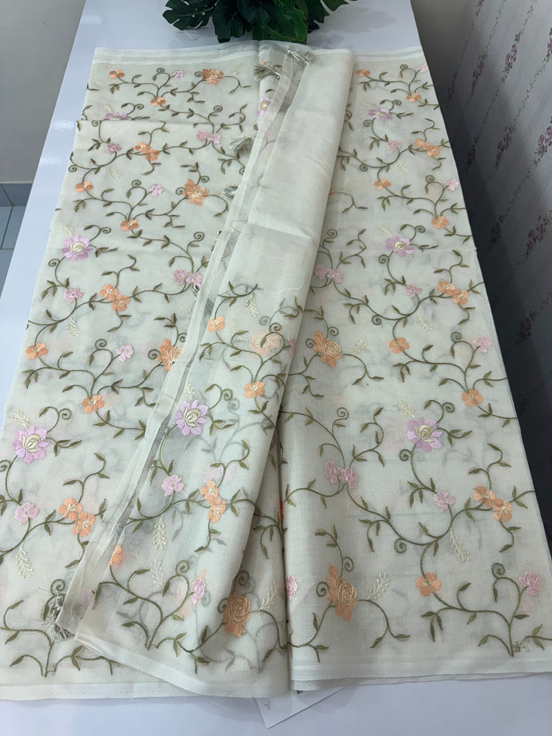 Kota Supernet embriodery saree SHSNYNM