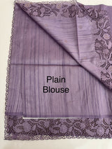 Blended tussar saree with cutwork - MSHK678
