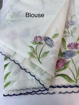NetkKota saree with handpainting and embroidery MS7833