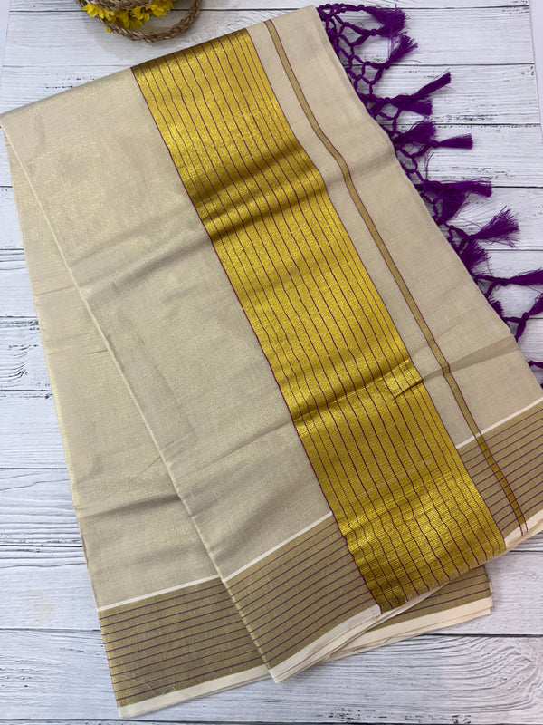 Kerala gold tissue saree - Vadamalli SSRLMRH
