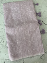 Moonga checks saree with embroidery MSH219 DustyLavender (2)