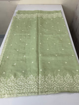 Soft Chanderi saree with embroidery borders- MCK77 LightGreen